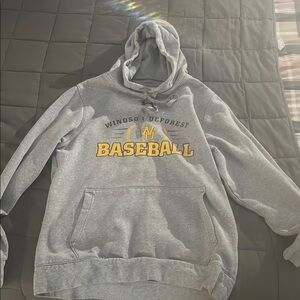Gray Baseball Hoodie